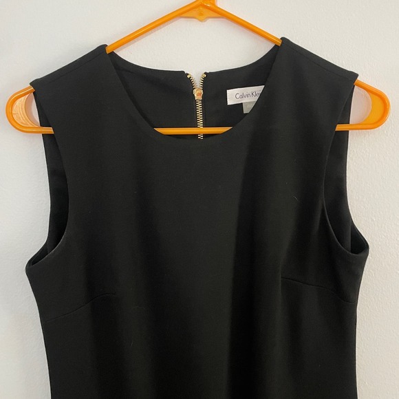 Calvin Klein Black Multicolor Striped Sheath A Line Dress Women's Size 6 - Picture 8 of 9